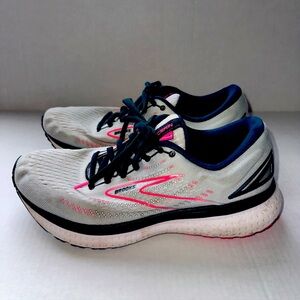 Brooks Glycerin 19 Running Shoes Womens Size 10 D Wide Sneakers Teal Pink